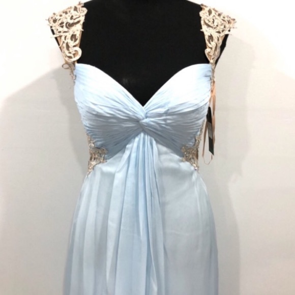 BNWT La Femme chiffon gown - Picture 4 of 12